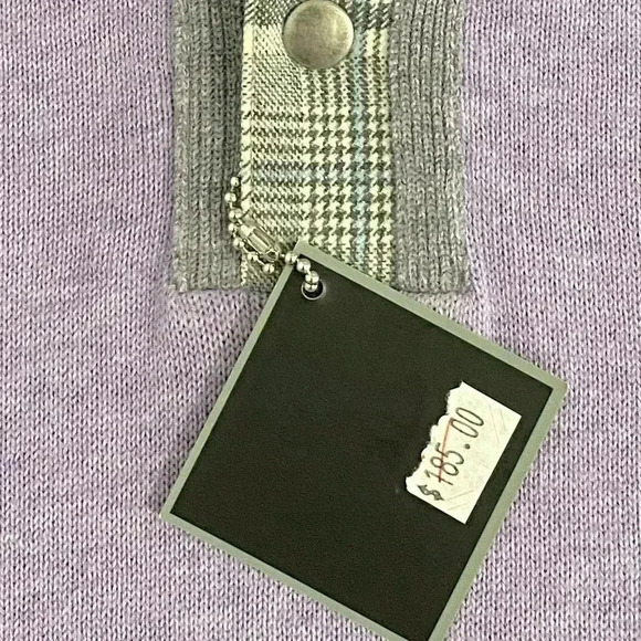 NWT QED Style Brigham Golf Cashmere Sweater Pullover Finance Bro Cotton Plaid - Picture 11 of 12